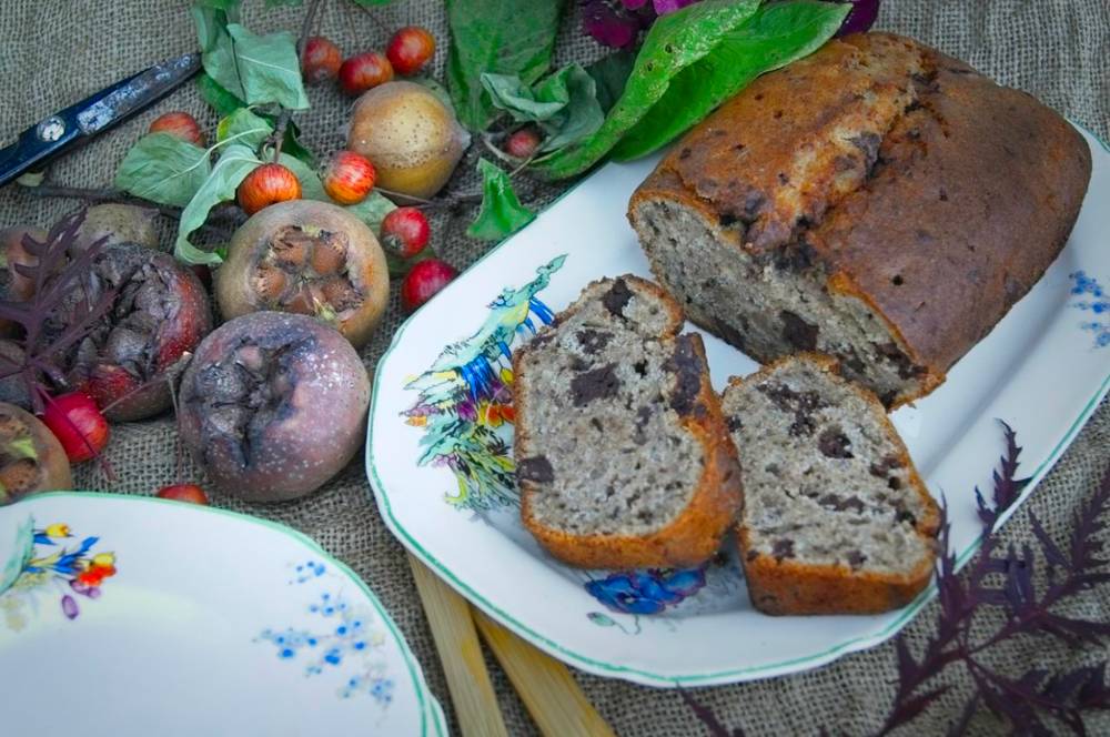 Pan de plátano y chocolate