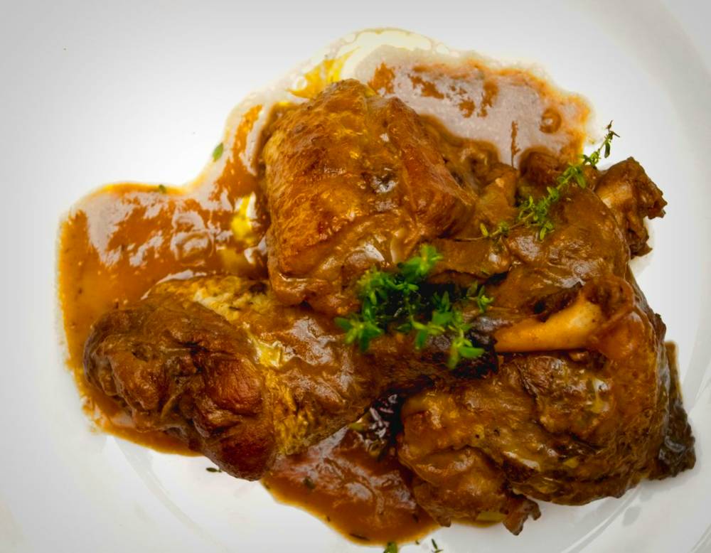 Pintada con vino tinto